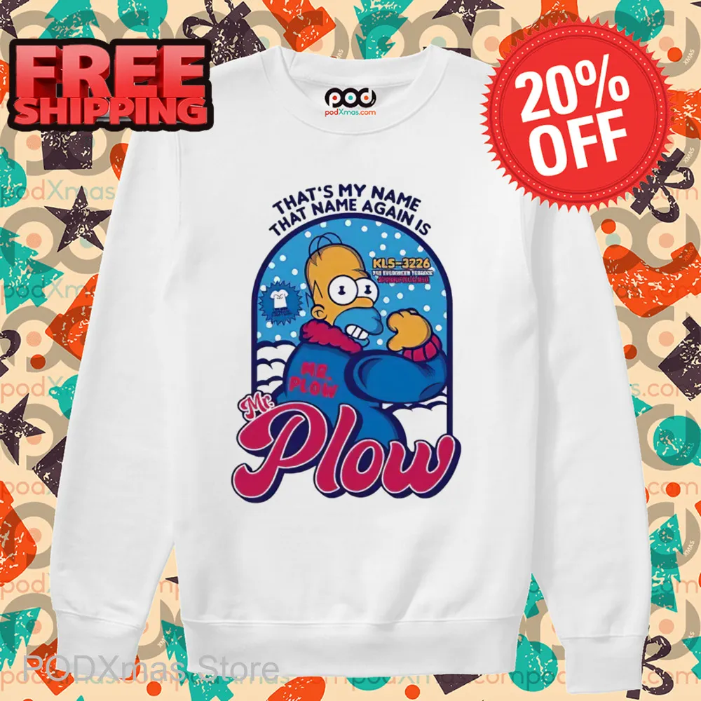 The Simpsons That's My Name That Name Again Is Mr Plow Shirt