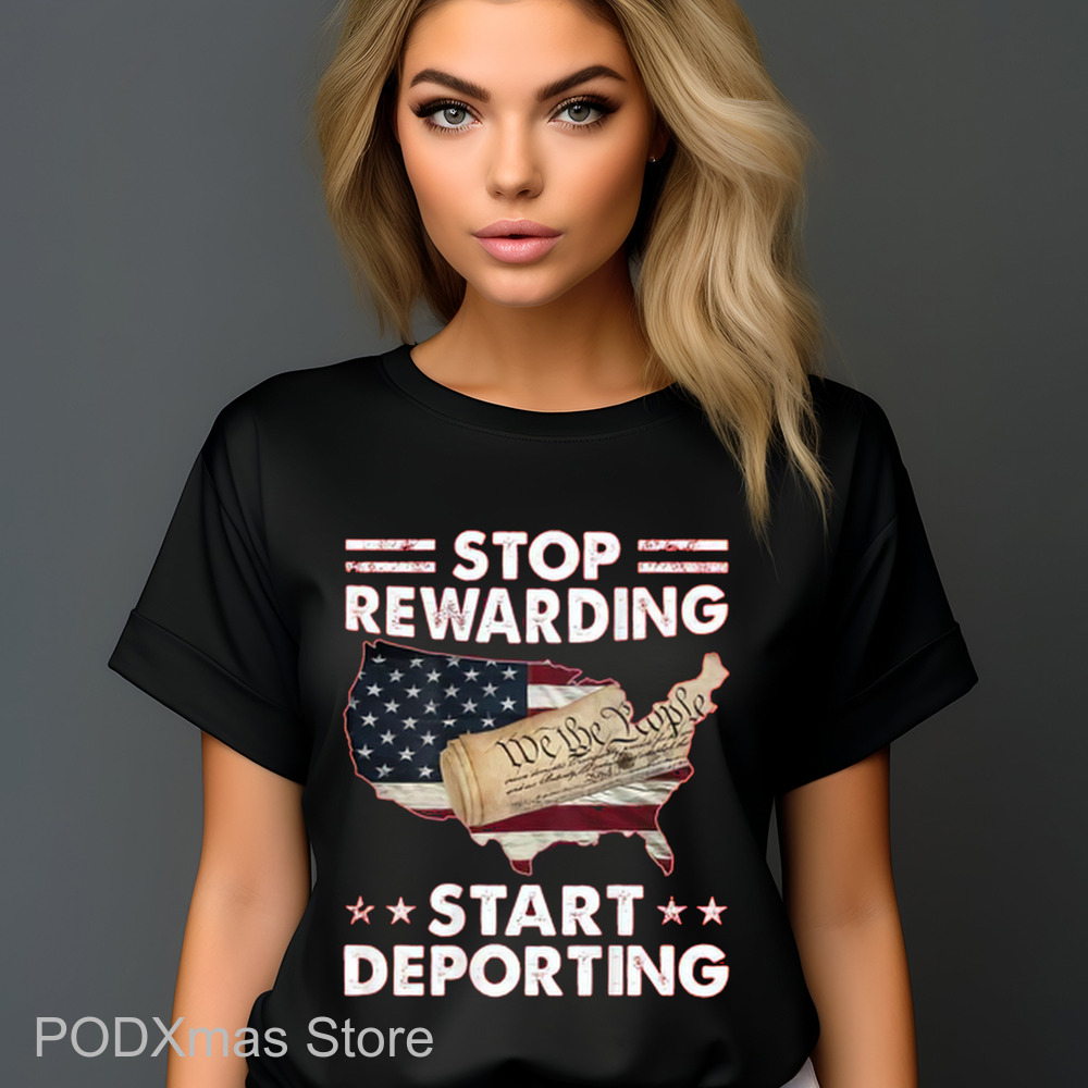 USA Map Stop Rewarding Start Deporting Vintage Shirt