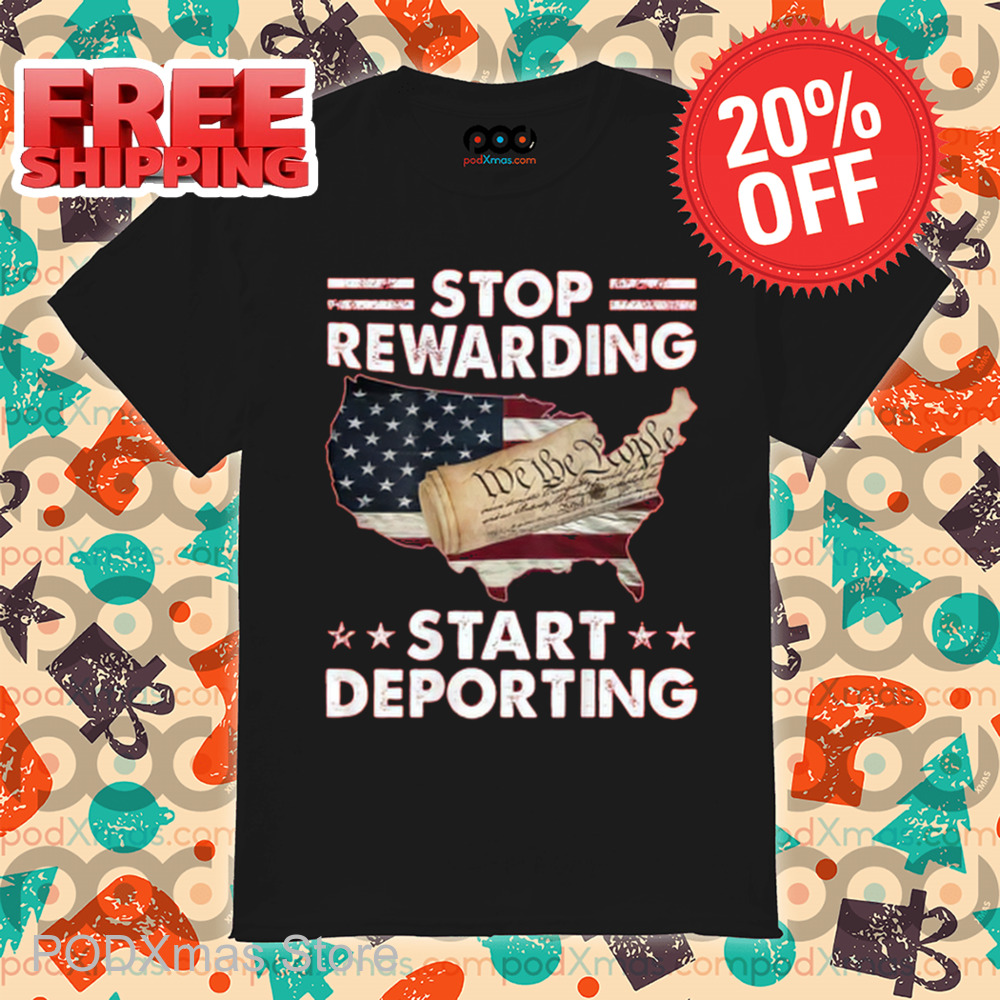 USA Map Stop Rewarding Start Deporting Vintage Shirt