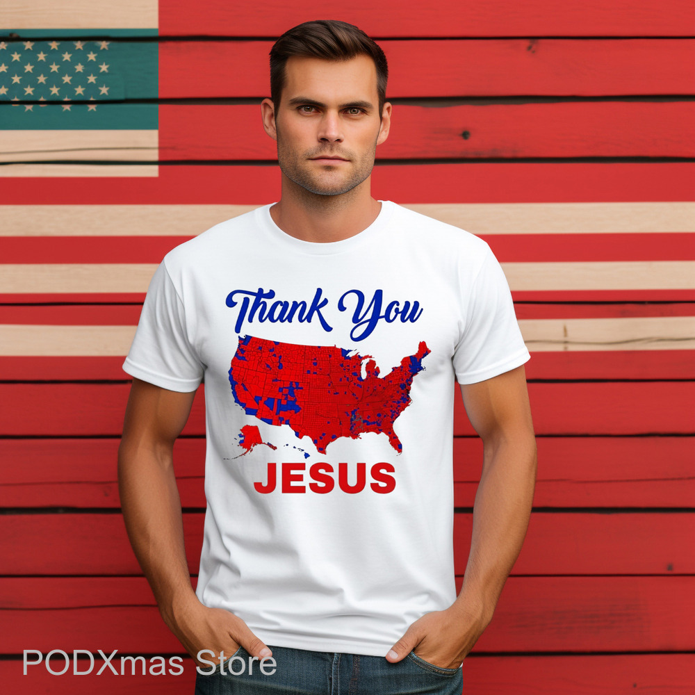 USA Map Thank You Jesus 2024 Shirt