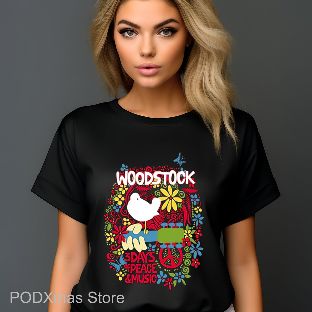 Woodstock 3 Days Of Peace And Music Hippie Retro Shirt
