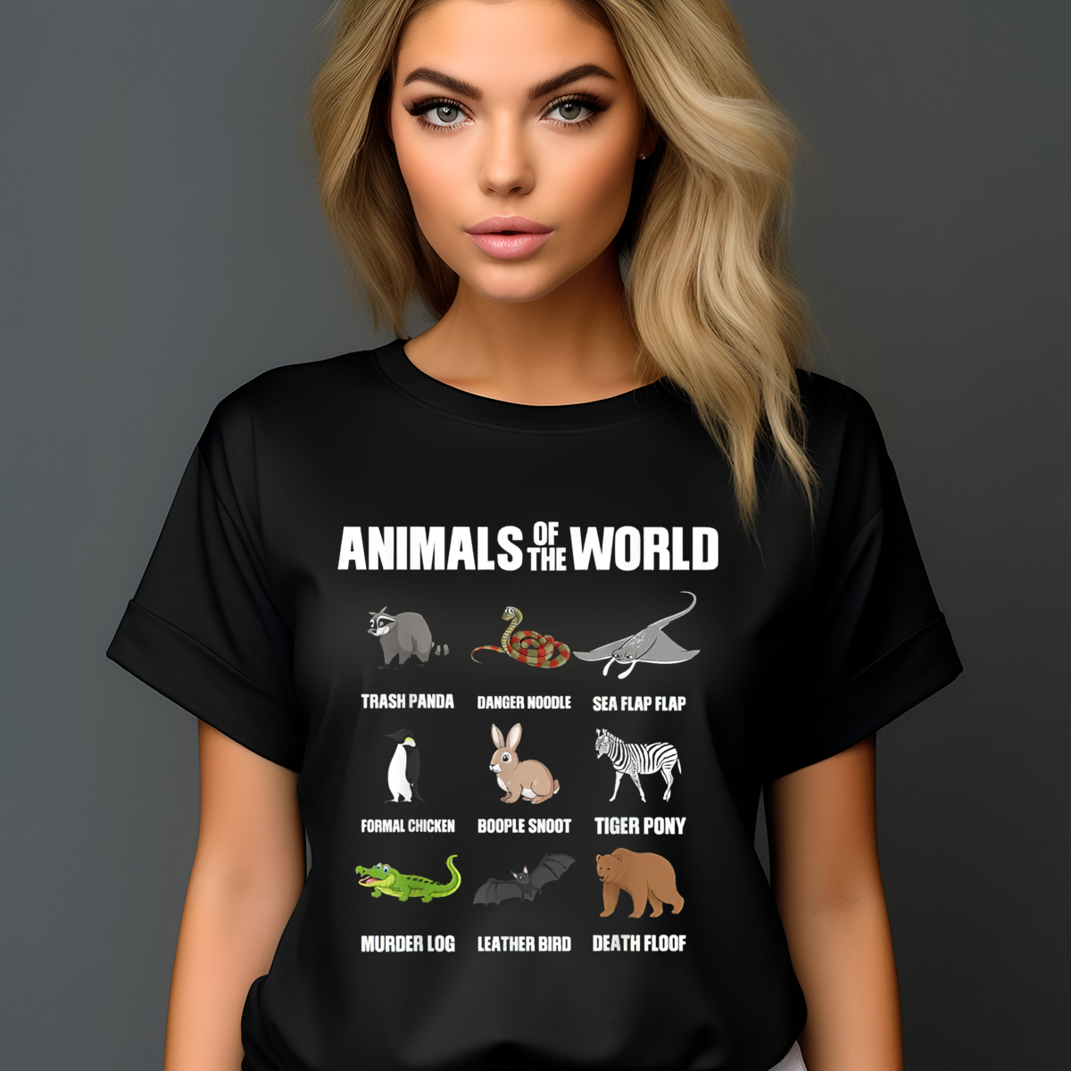 Animals Of The World Nick Name Animal Funny 2024 Shirt
