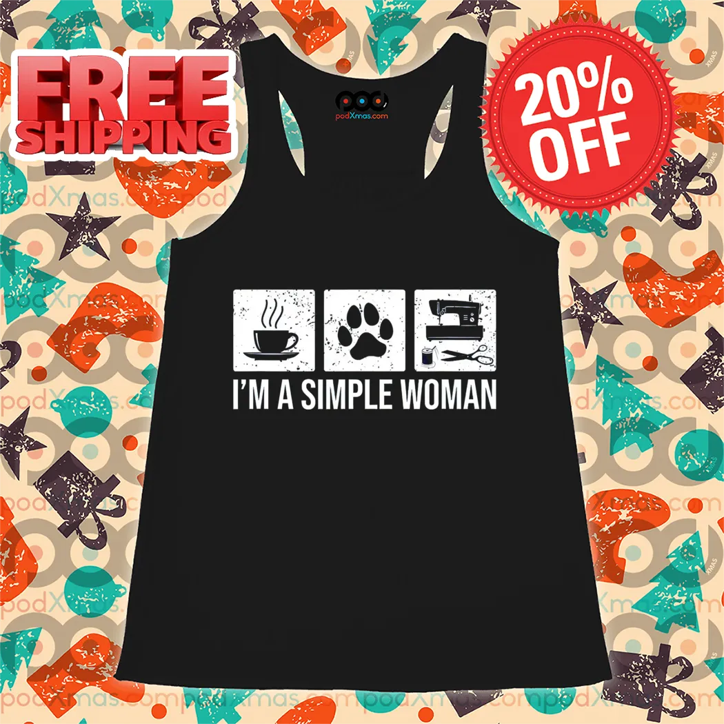 Coffee Pet Sewing I'm A Simple Woman 2024 Shirt