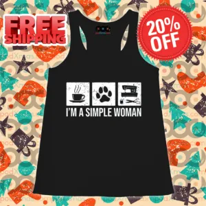 Coffee Pet Sewing I'm A Simple Woman 2024 Shirt