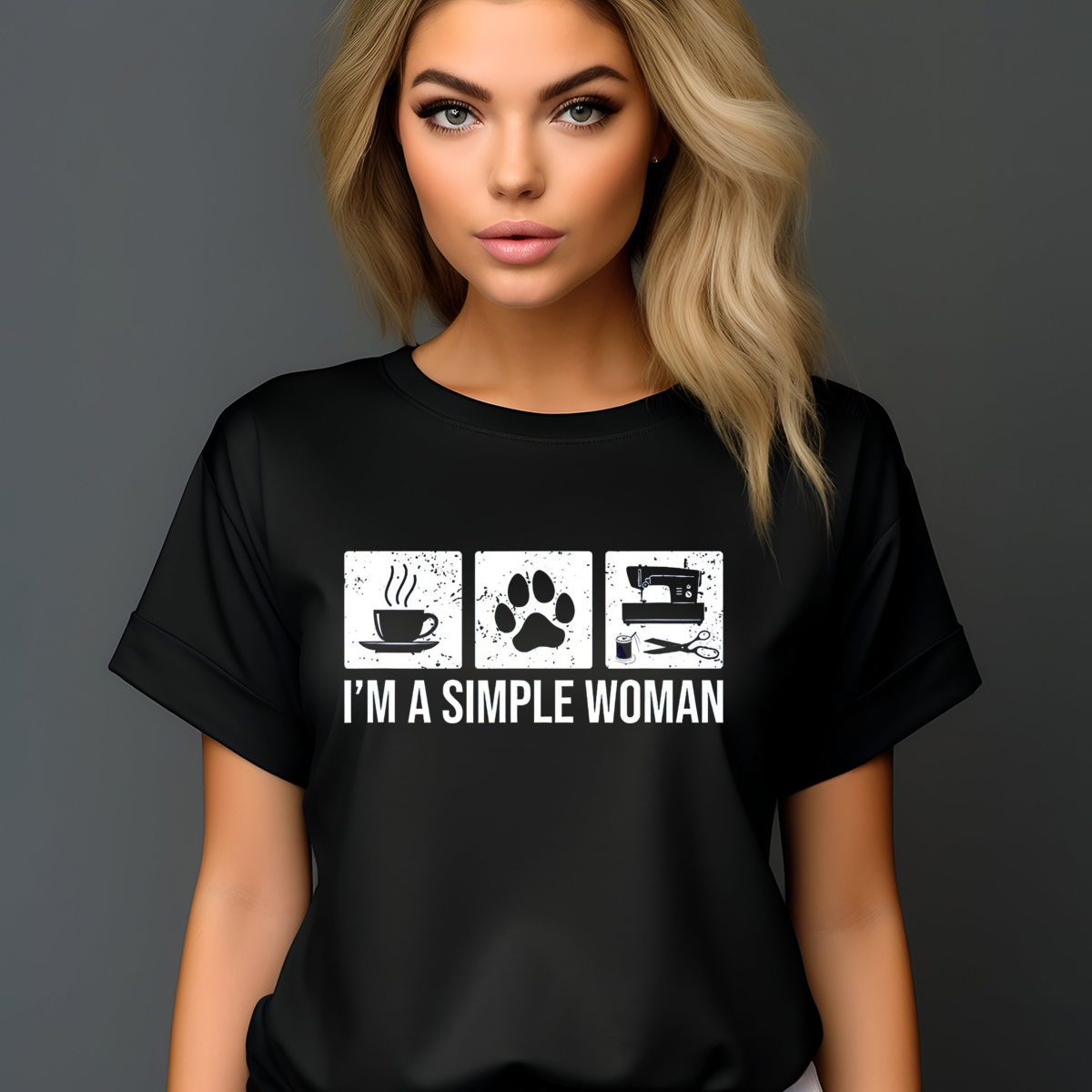 Coffee Pet Sewing I'm A Simple Woman 2024 Shirt