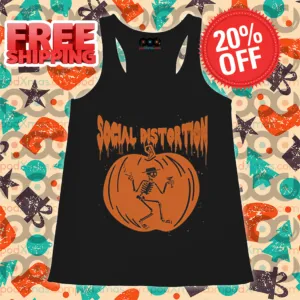 Skeleton Pumpkin Social Distortion Shirt