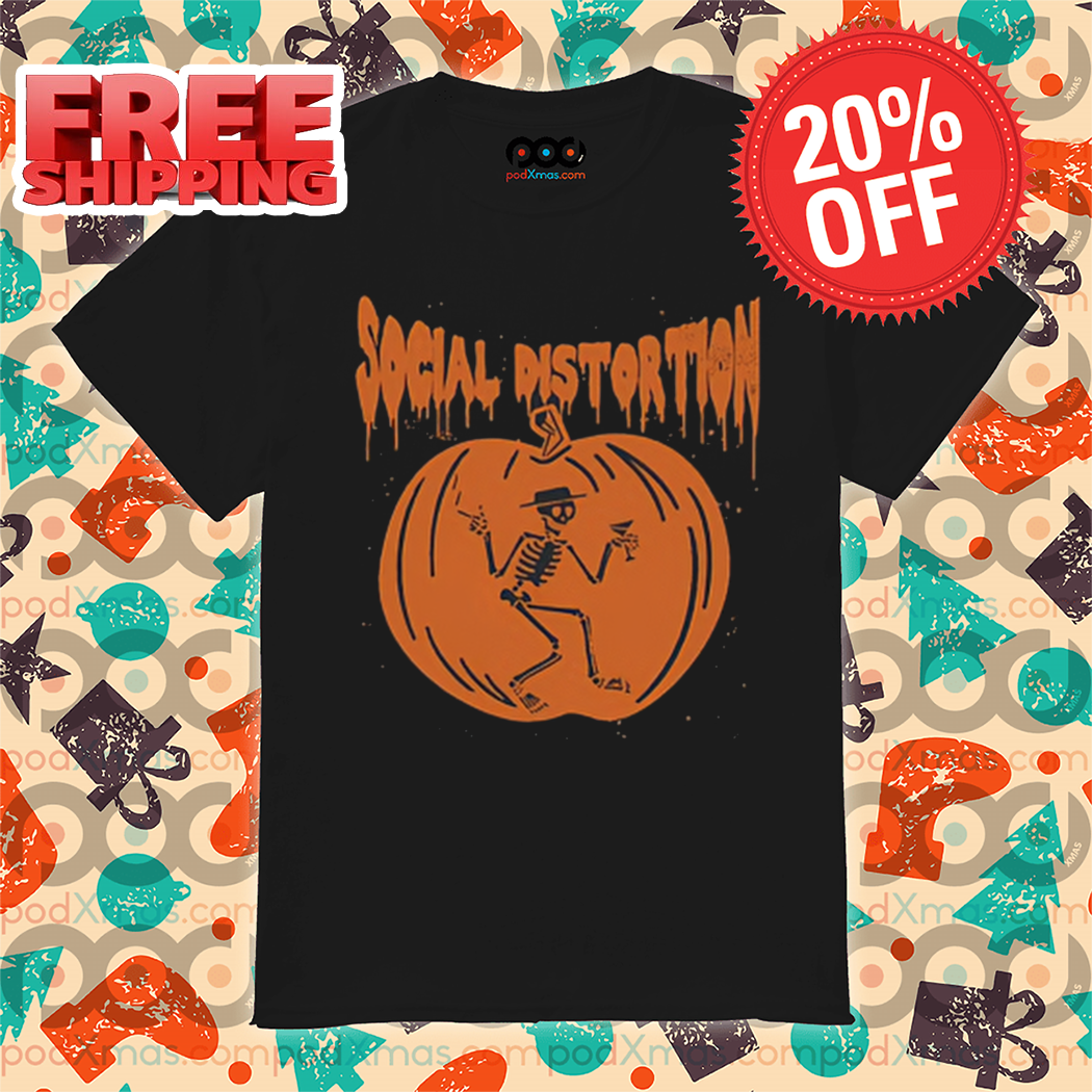 Skeleton Pumpkin Social Distortion Shirt