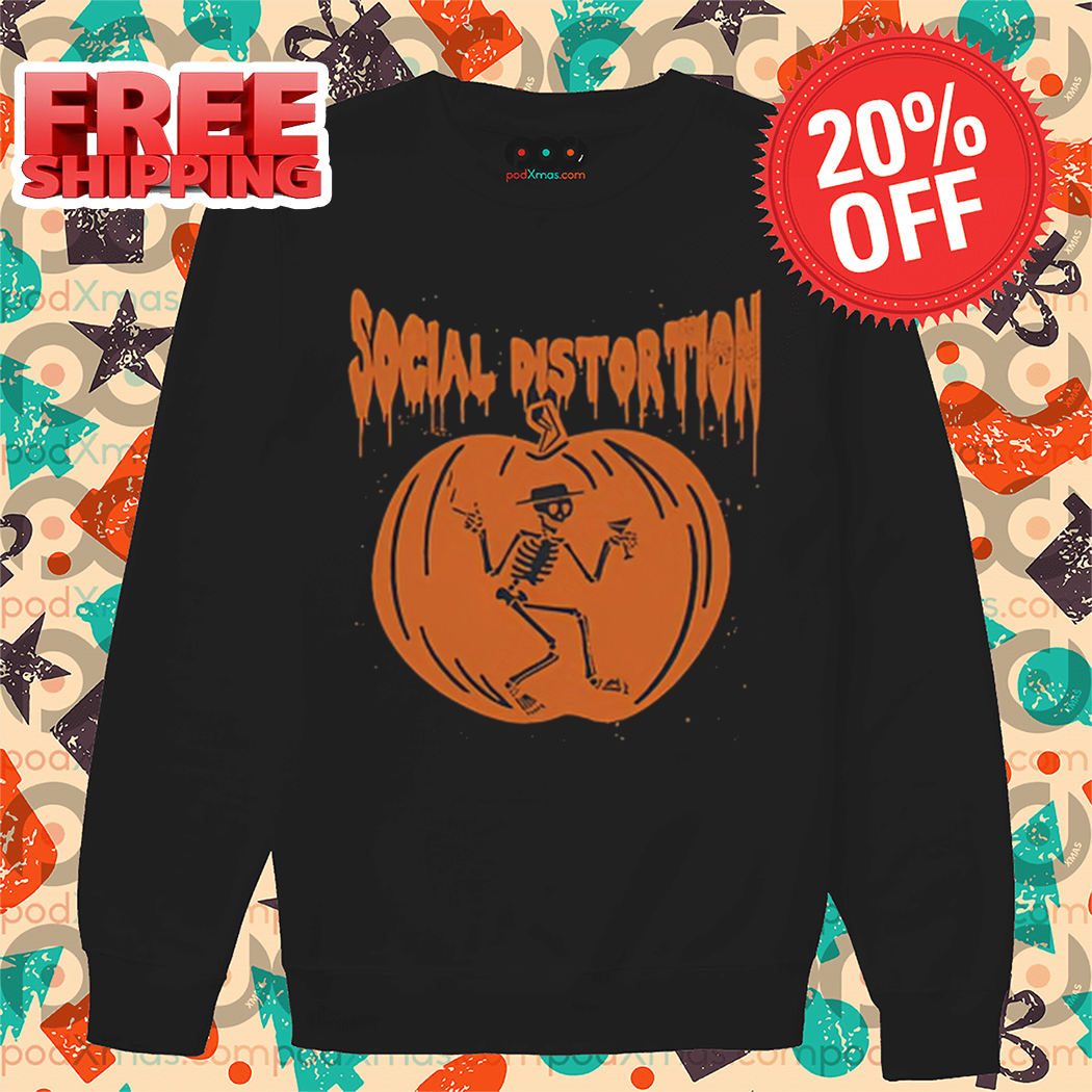 Skeleton Pumpkin Social Distortion Shirt
