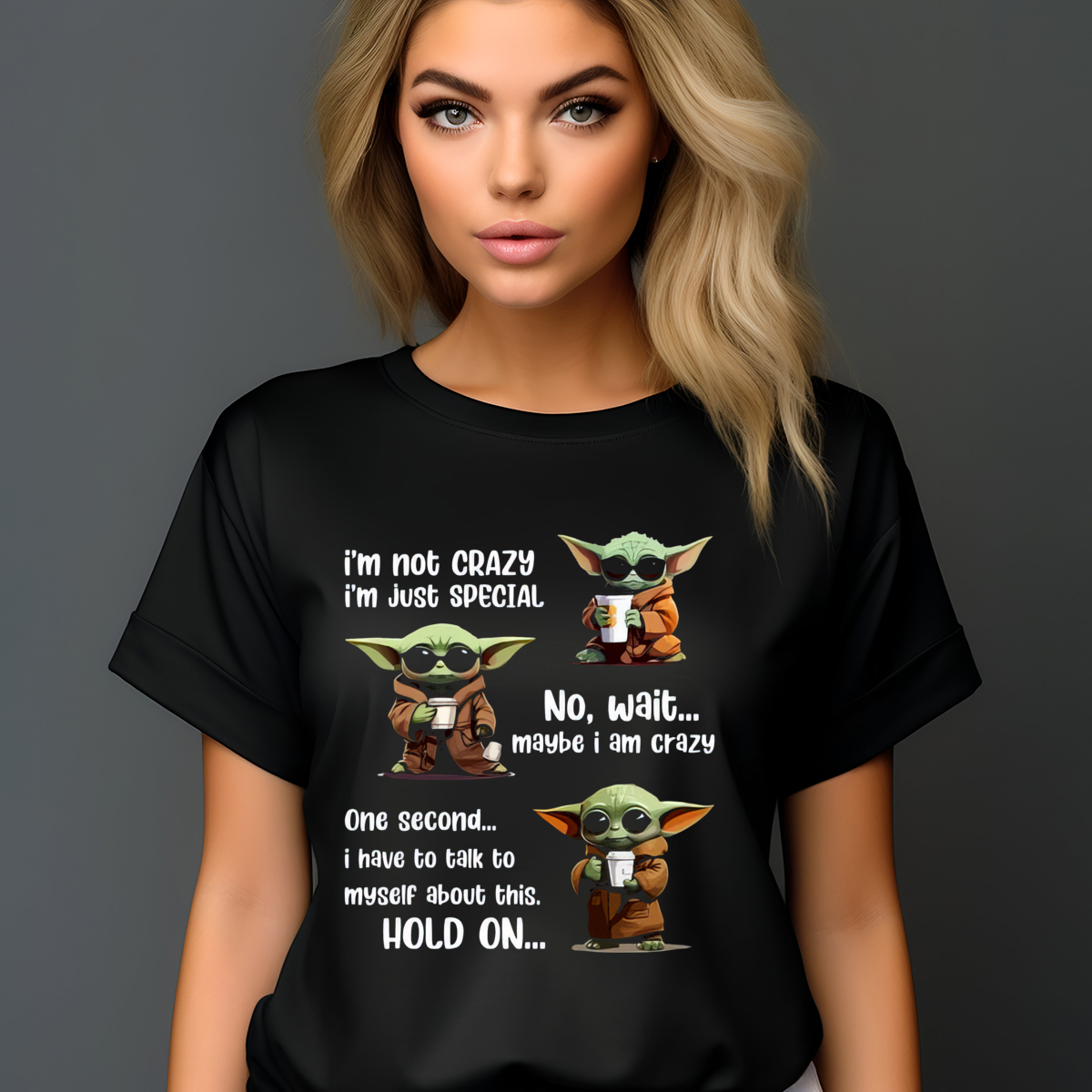 Baby Yoda I'm Not Crazy I'm Just Special Shirt-enhance
