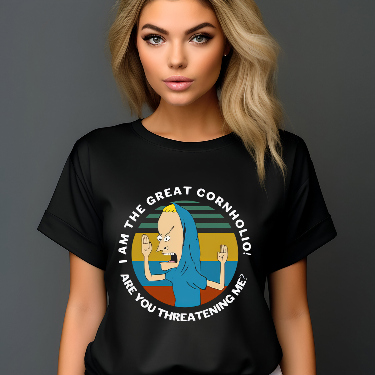 Beavis I Am The Great Cornholio Are You Threatening Me Shirt-enhance