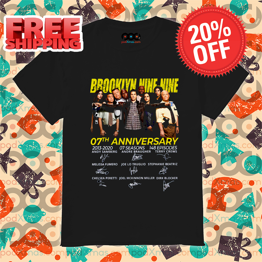 Brooklyn Nine-Nine 7th Anniversary Signatures 2024 Shirt-enhance-faceai