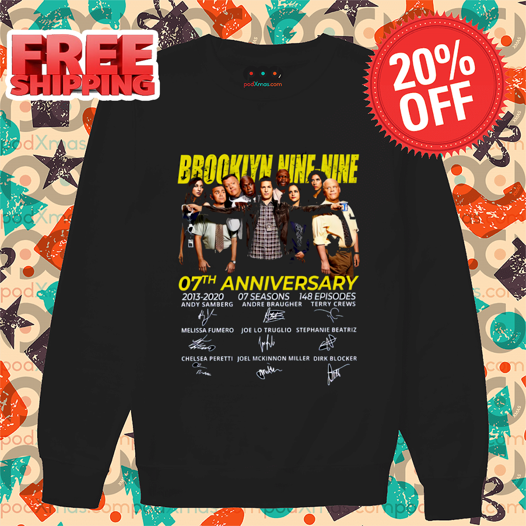 Brooklyn Nine-Nine 7th Anniversary Signatures 2024 Shirt-enhance-faceai