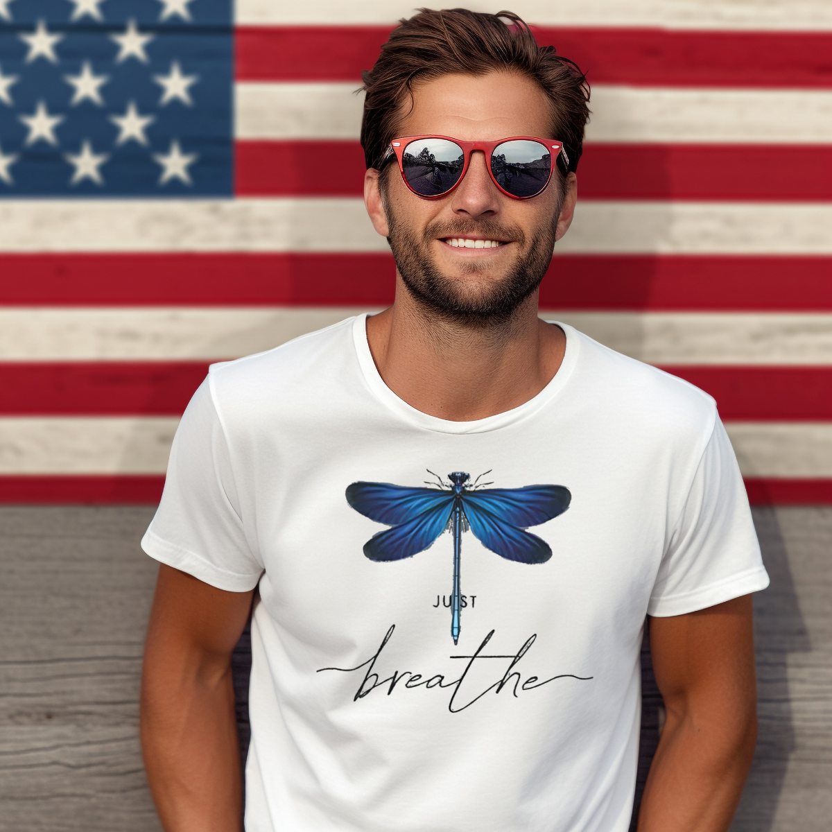 Dragonfly Just Breathe Shirt-enhance