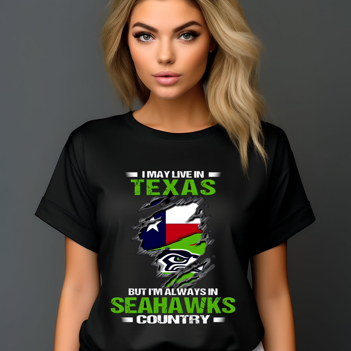 I May Live In Texas But I'm Always In Seahawks Country 2024 Shirt-enhance