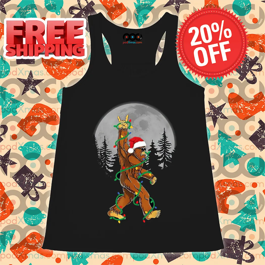 Bigfoot Christmas Night Moon 2024 Shirt