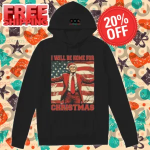 Donald Trump I Will Be Home For Christmas American Flag 2024 Shirt