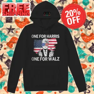Donald Trump Middle Finger One For Harris One For Walz Shirt