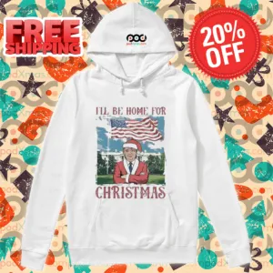 Santa Trump I'll Be Home For Christmas 2024 Shirt