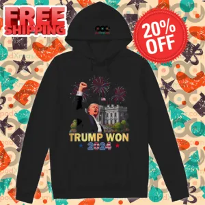 Trump Won 2024 White House Fireworks Shirt
