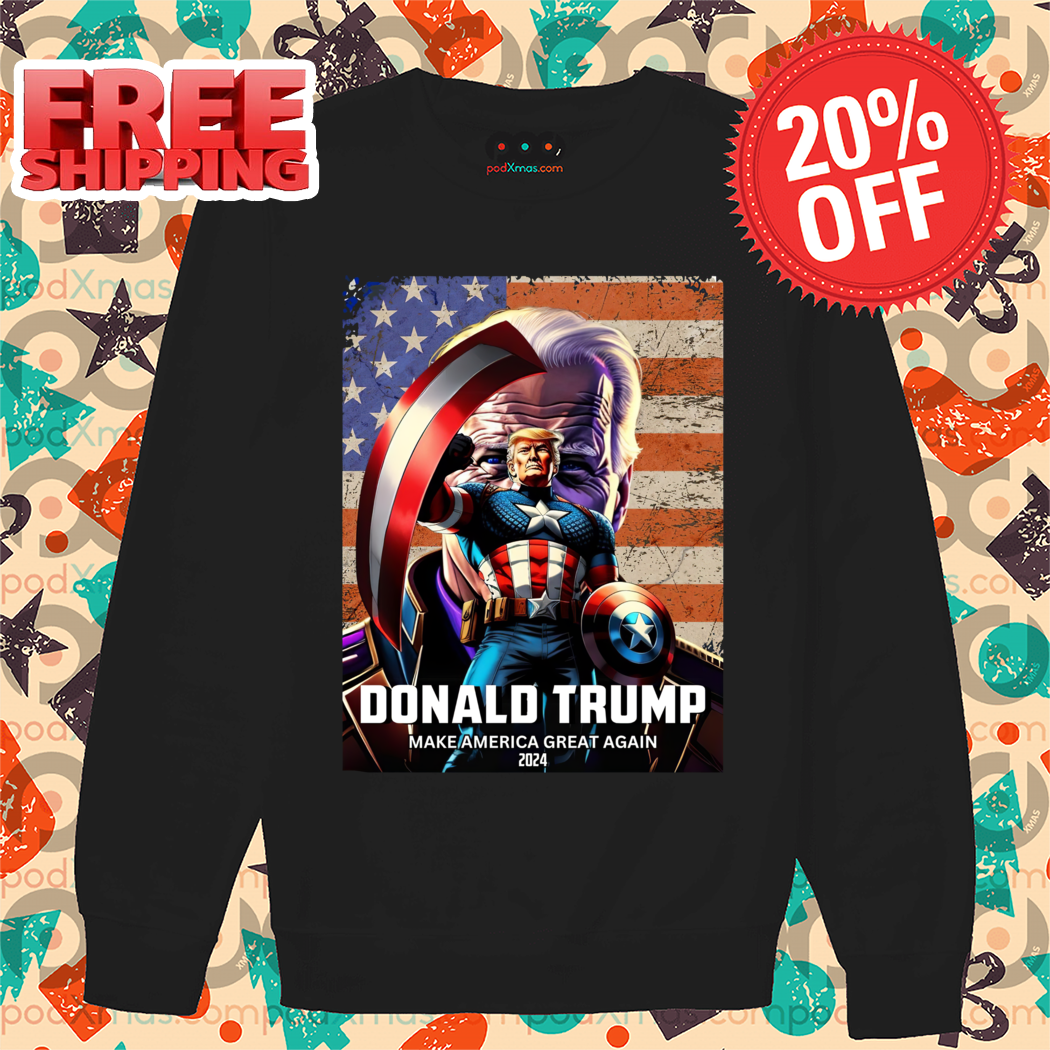 Captain America Trump Make America Great Again 2024 Vintage Shirt 1 Captain America Trump Make America Great Again 2024 Vintage Shirt