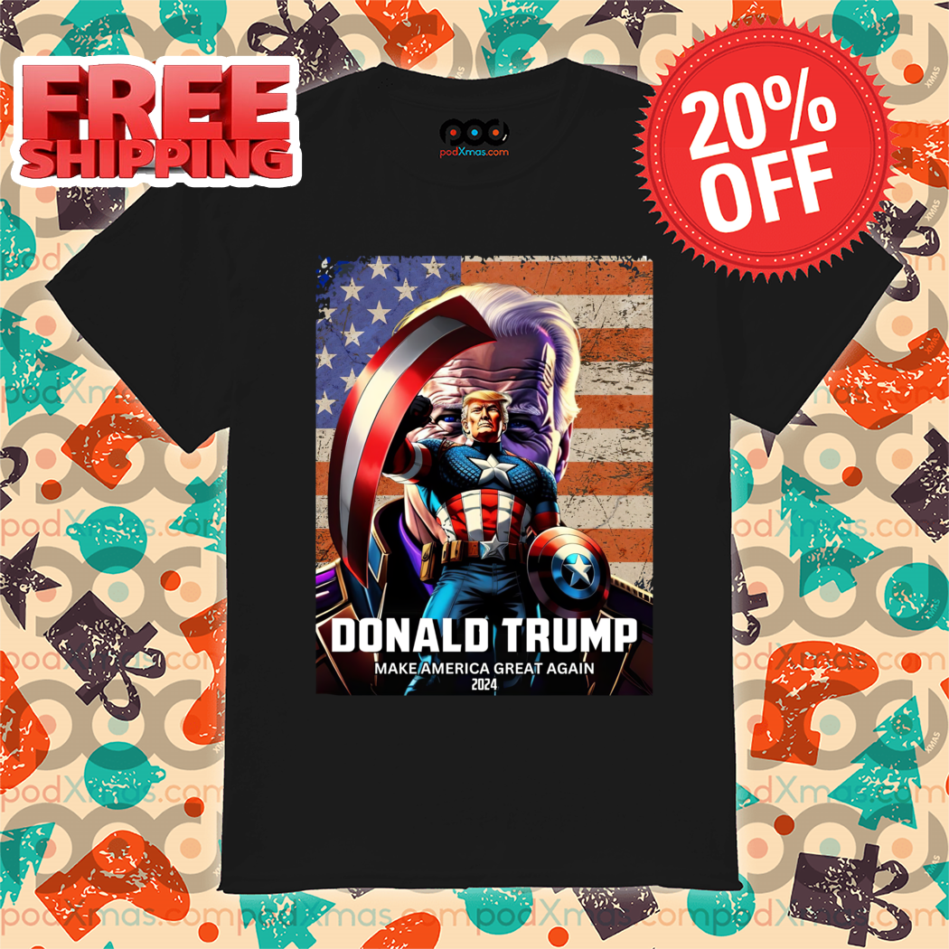 Captain America Trump Make America Great Again 2024 Vintage Shirt Captain America Trump Make America Great Again 2024 Vintage Shirt