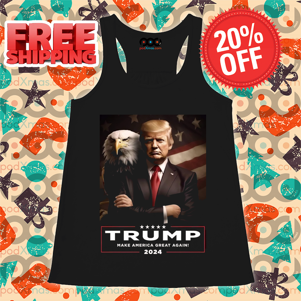 Donald Trump Eagle Make America Great Again 2024 American Flag Shirt Donald Trump Eagle Make America Great Again 2024 American Flag Shirt