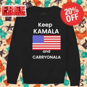Keep Kamala And Carry On A American Flag Shirt