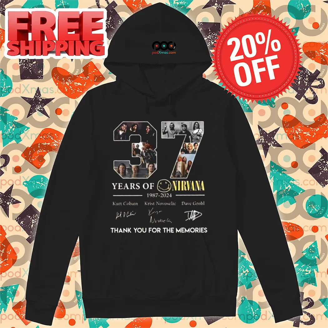 37 Years Of Nirvana Thank You For The Memories Signature 2024 Shirt