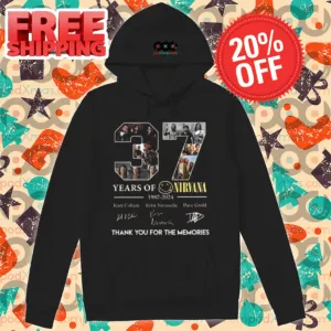 37 Years Of Nirvana Thank You For The Memories Signature 2024 Shirt