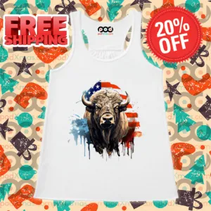 Bison American Flag 2024 Shirt