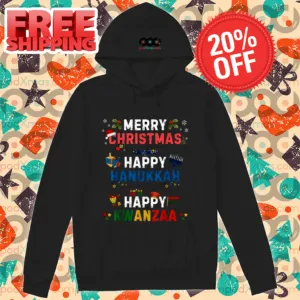 Merry Christmas Happy Hanukkah Happy Kwanzaa Vintage Shirt