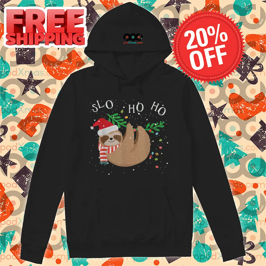 Sloth Slo Ho Ho Christmas 2024 Shirt