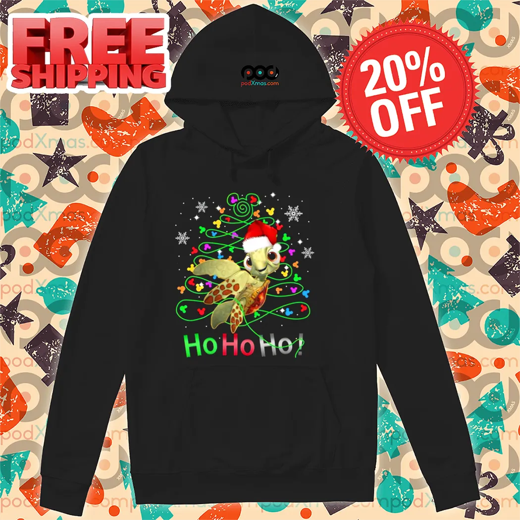 Turtle Ho Ho Ho Pine Tree Christmas 2024 Shirt