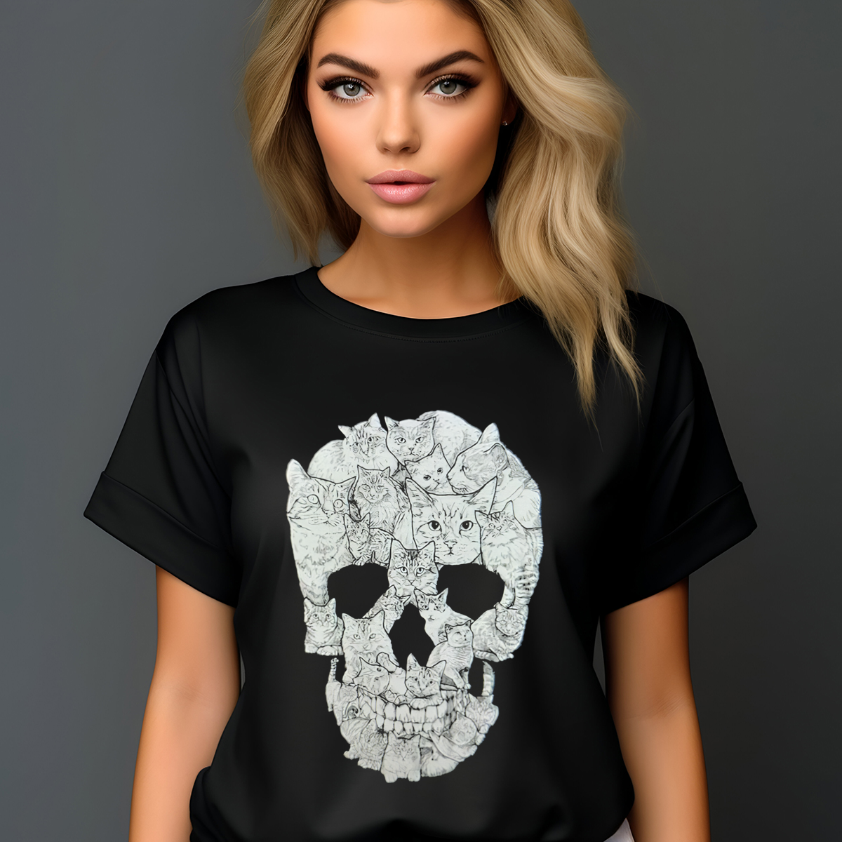 Cats Imagine Skull 2024 Shirt