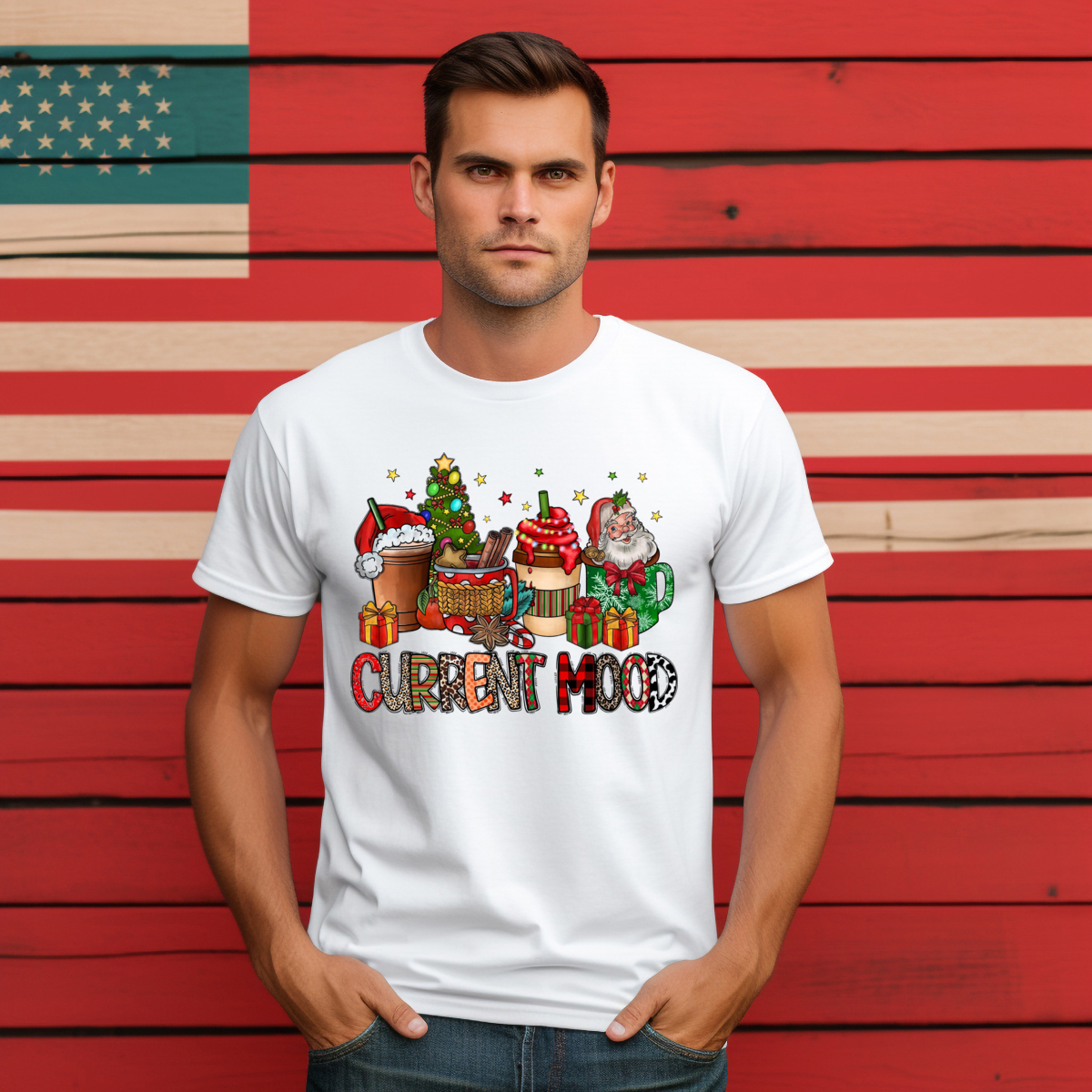 Cup Coffee Santa Current Mood Christmas 2024 Shirt Cup Coffee Santa Current Mood Christmas 2024 Shirt