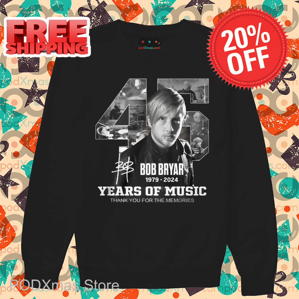 45 Bob Bryar Years Of Music Thank You For The Memories Signature Shirt 45 Bob Bryar Years Of Music Thank You For The Memories Signature Shirt