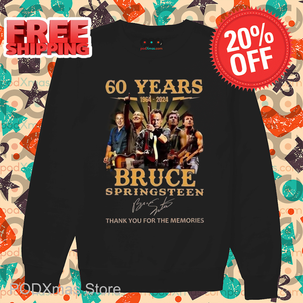 60 Years Bruce Springsteen Thank You For The Memories Signature Shirt