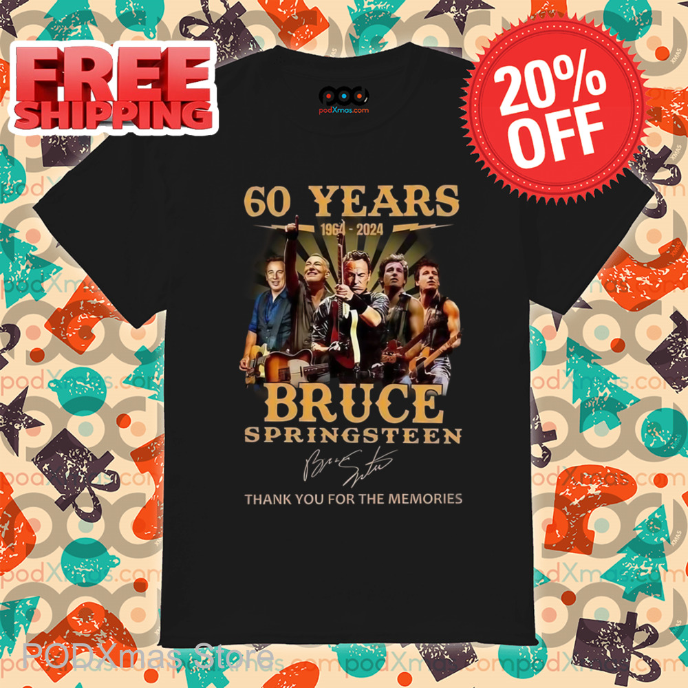 60 Years Bruce Springsteen Thank You For The Memories Signature Shirt