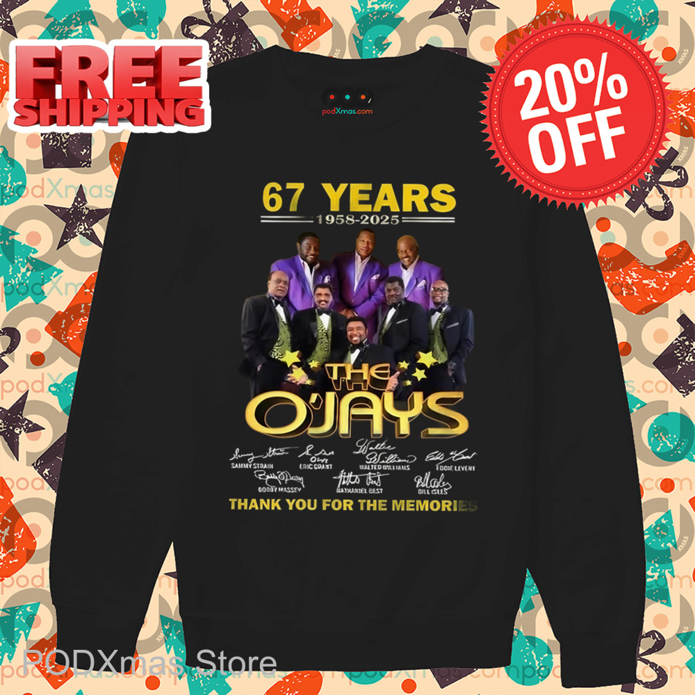 67 Years The O'Jays Thank You For The Memories Signature 2024 Shirt