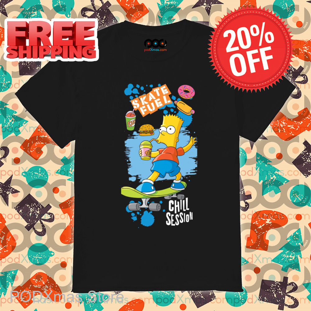 Bart Simpson Skate Fuel Chill Session Shirt