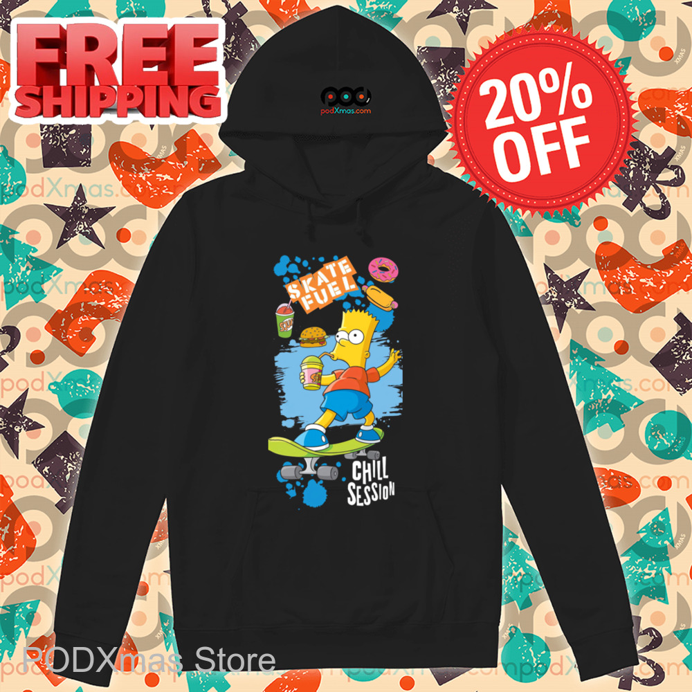 Bart Simpson Skate Fuel Chill Session Shirt