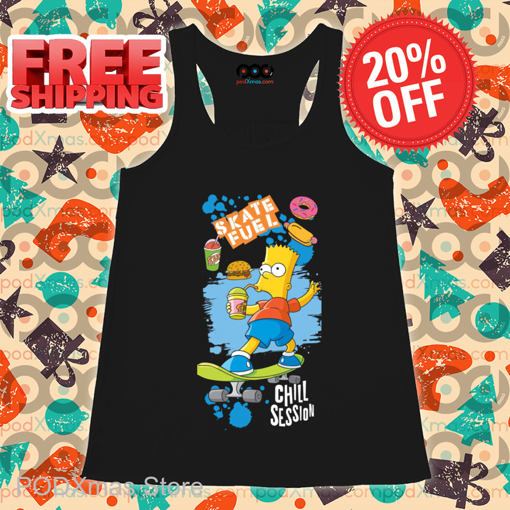Bart Simpson Skate Fuel Chill Session Shirt