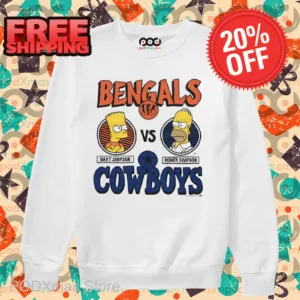 Bart vs Homer Bengals Vs Cowboys 2024 Shirt