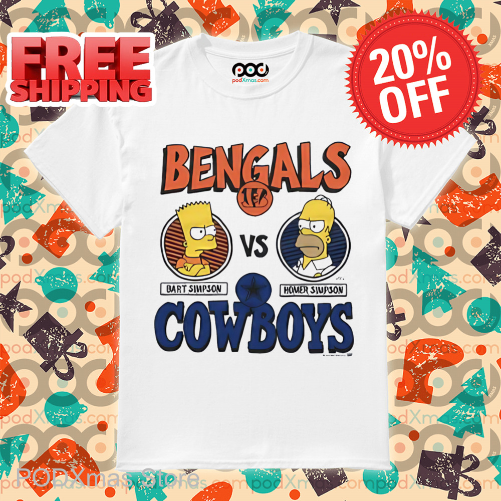 Bart vs Homer Bengals Vs Cowboys 2024 Shirt