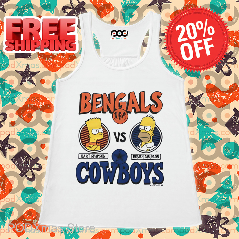 Bart vs Homer Bengals Vs Cowboys 2024 Shirt