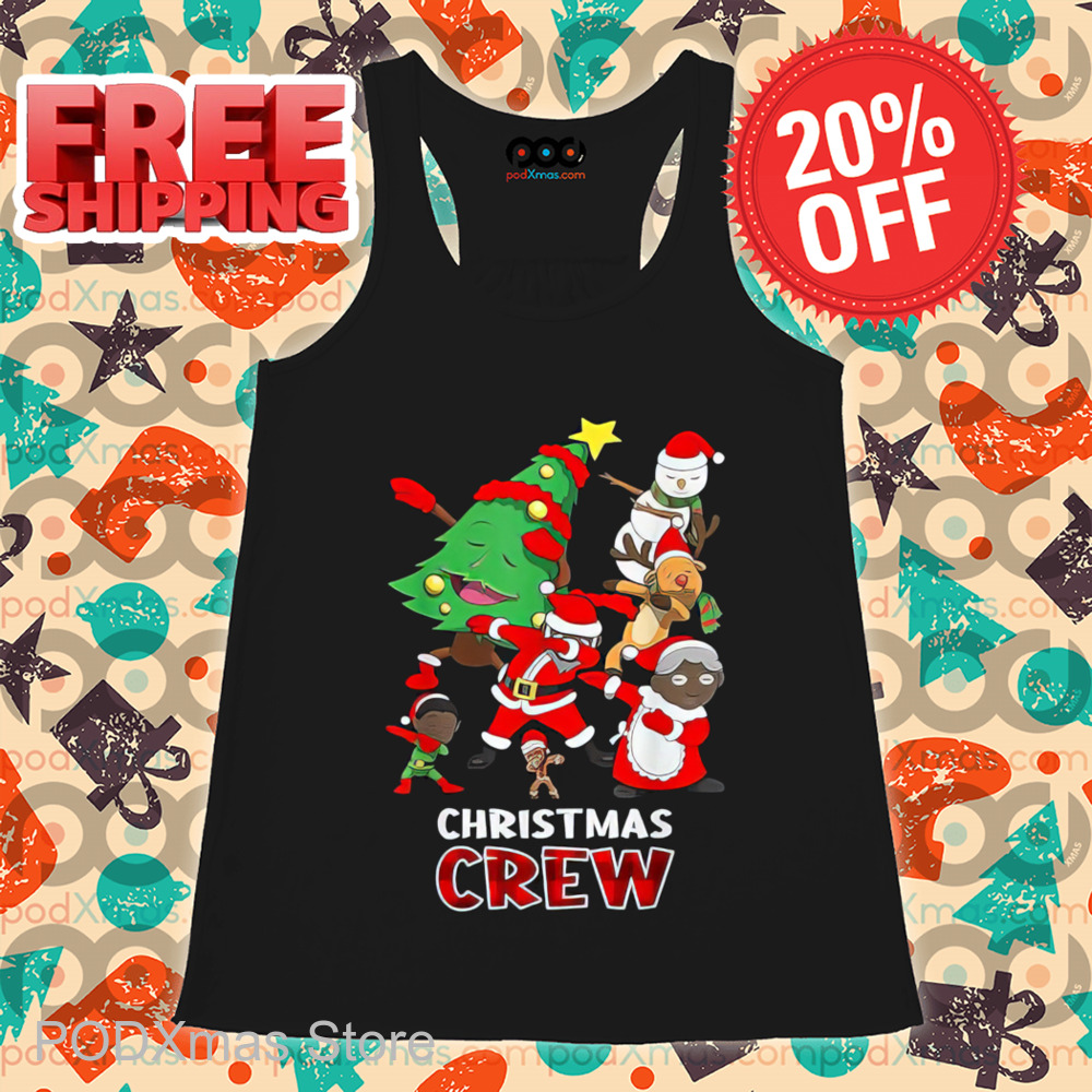 Black Santa Christmas Crew 2024 Shirt