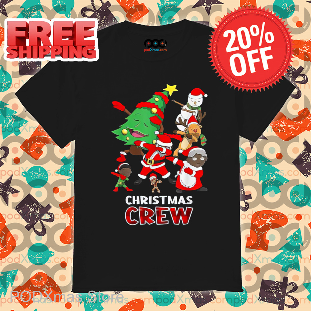 Black Santa Christmas Crew 2024 Shirt