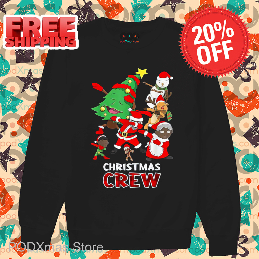 Black Santa Christmas Crew 2024 Shirt
