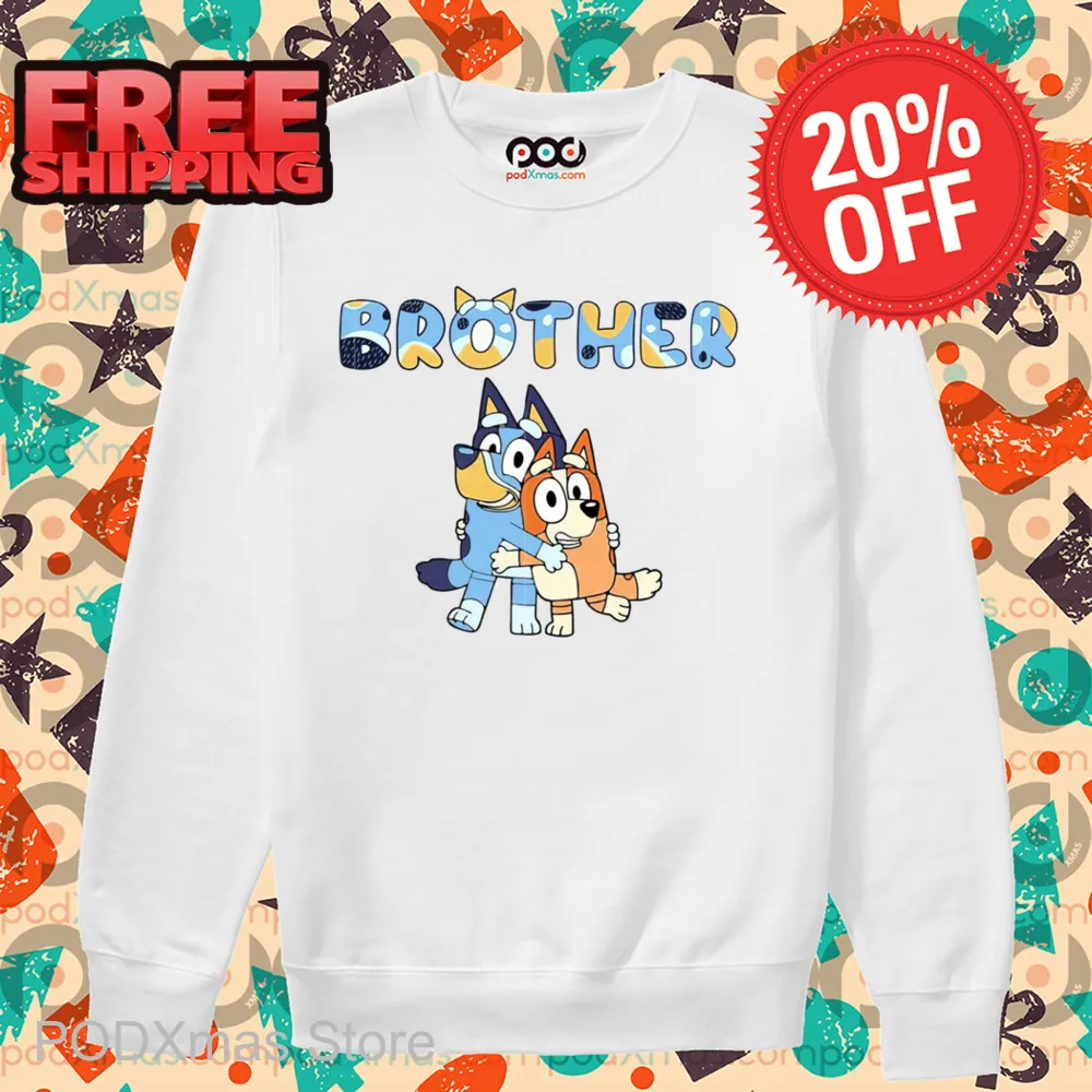 Bluey Brother Bandit Heeler Hug Chilli Heeler 2024 Shirt