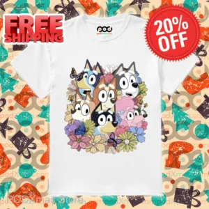 Bluey Characters Floral 2024 Shirt